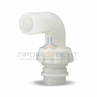 Штуцер соединительный угловой Pedrollo RPG 1.5 - 1"1/2, D 40 мм (полиамид)