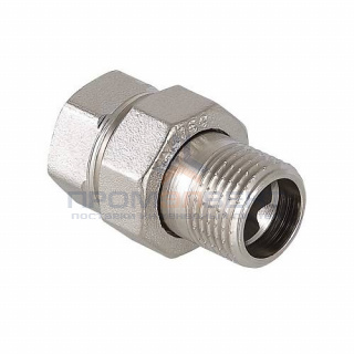 Сгон разъемный VALTEC VTr.341 - 3/4" (резьба внутренняя/наружная, латунь никелированная)