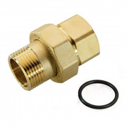 Соединение быстроразъемое (американка) латунное STOUT - 1" (ВР/НР, уплотнение o-ring кольцо)