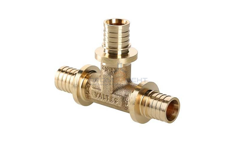 Тройник VALTEC VTm.431.BG - 16 (для труб из сшитого полиэтилена, латунь)