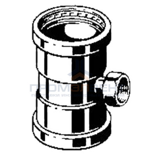 Тройник Viega d88,9х2"х88,9 под пресс, Profipress XL c SC-Contur, ВР, медь