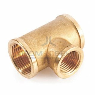 Тройник латунный резьбовой переходной STOUT (ВР) - 3/4" x 1/2" x 3/4"