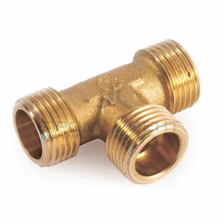 Тройник латунный резьбовой равнопроходный STOUT (НР) - 1/2"