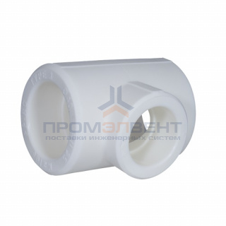 Тройник переходной KALDE - 63 x 25 x 63 (для полипропиленовых труб под пайку, цвет белый)