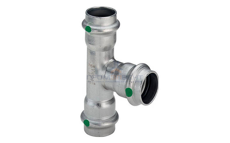 Тройник переходной Viega Sanpress Inox 2318 - 22 x 15 x 22 (нержавеющая сталь)