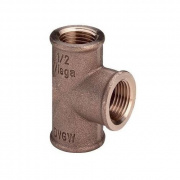 Тройник редукционный Viega 3130 - 1"1/2 x 3/4" x 1"1/2 (резьбовой, бронза без покрытия)