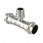Тройник с переходом на наружную резьбу VALTEC VTi.150 - 35 x 1"1/4 (прессвой для труб из нерж.стали)