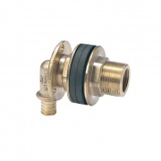 Водорозетка удлиненная для ДСП плит REHAU RX - 16 x 1/2" (бронза, для труб серии RAUTITAN)