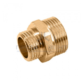 Ниппель латунный резьбовой переходной STOUT - 1"1/2 x 3/4"