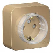 Розетка компактная с заземлением со шторками Blanca Schneider Electric 16А 250В титан изол.пластина