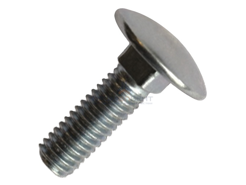 Винт с гладкой головкой и квадратным подголовником М10х25 оцинкованный DKC