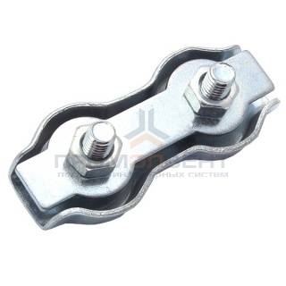 Зажим стальной 3мм Duplex для троса оцинкованный