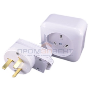 Розетка с вилкой для электроплиты 32А 220В накладной монтаж РА32-002/В32-001