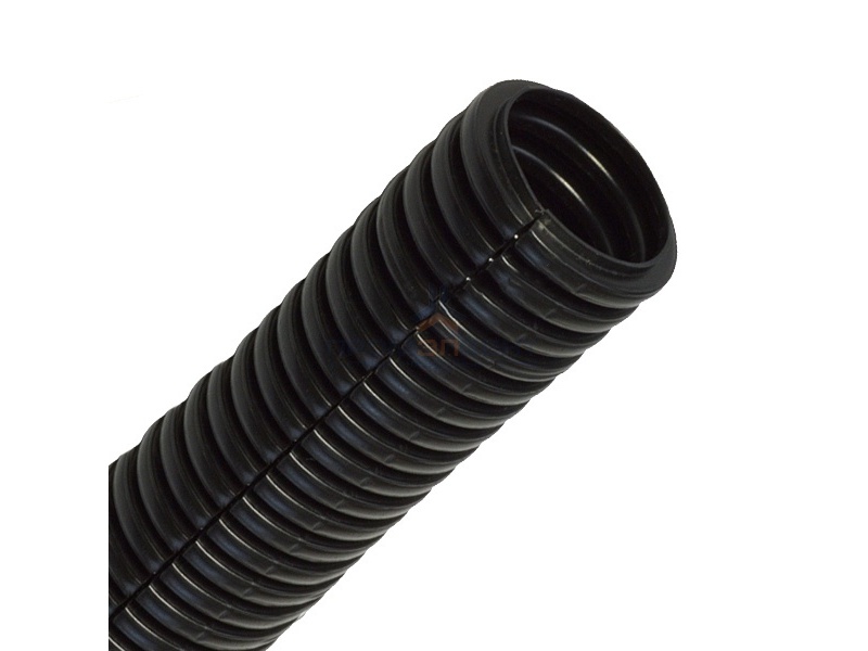 Труба гофрированная ПП д32 разрезная лёгкая HF безгалогенная черная (25м)