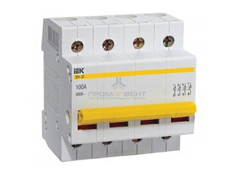 Рубильник модульный ВН-32 4Р  63А выключатель нагрузки ИЭК