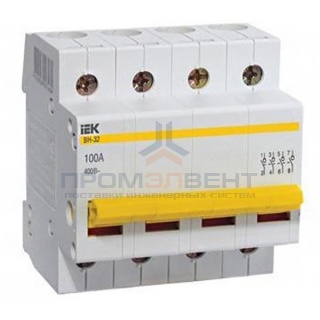 Рубильник модульный ВН-32 4Р  63А выключатель нагрузки ИЭК