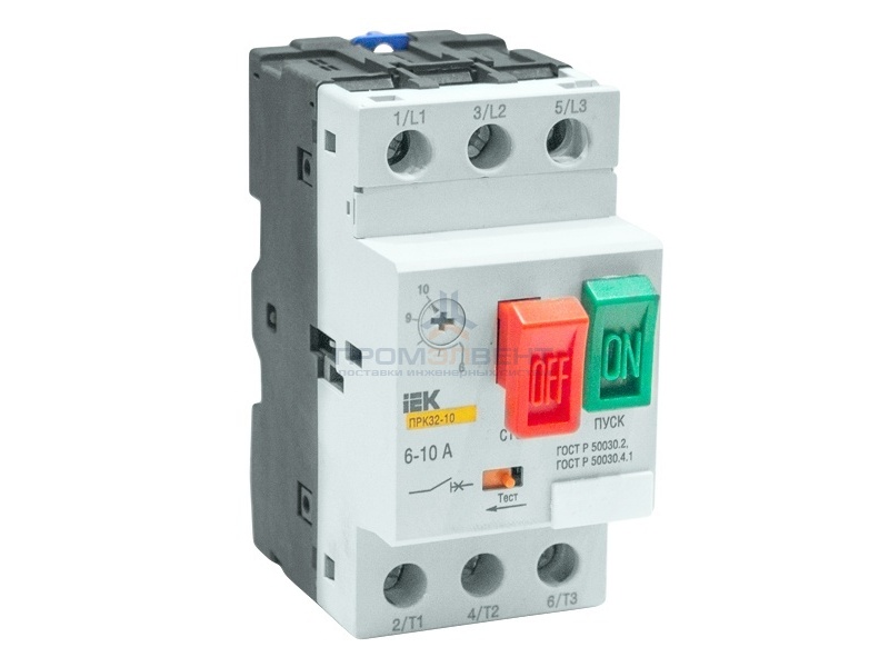 Пускатель ПРК32-1,6 In1,6A Ir1-1,6A Ue 660В ИЭК