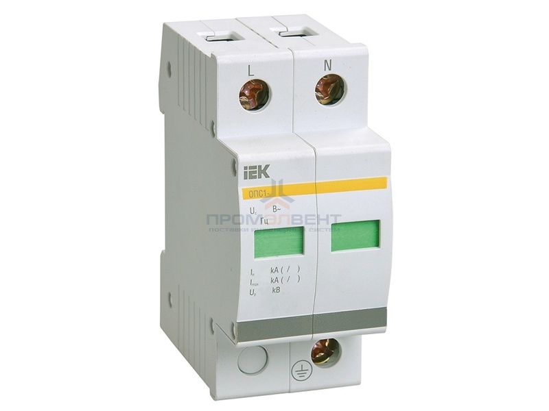 УЗИП Ограничитель импульсных перенапряжений ОПС1-C 2P In20kA Un400B Im40kA ИЭК