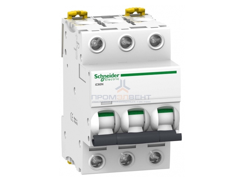 Автоматический выключатель Schneider Electric Acti 9 iC60N 3П 50A 6кА B (автомат)