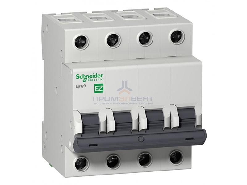 Автоматический выключатель Schneider Electric EASY 9 4П 63А B 4,5кА 400В (автомат)