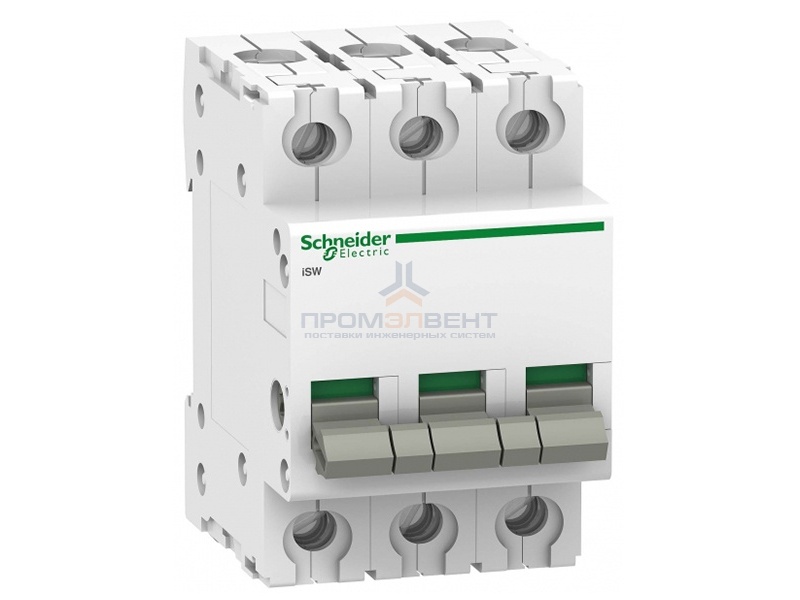 Выключател нагрузки iSW Acti 9 Schneider Electric 3П 100A (модульный рубильник)