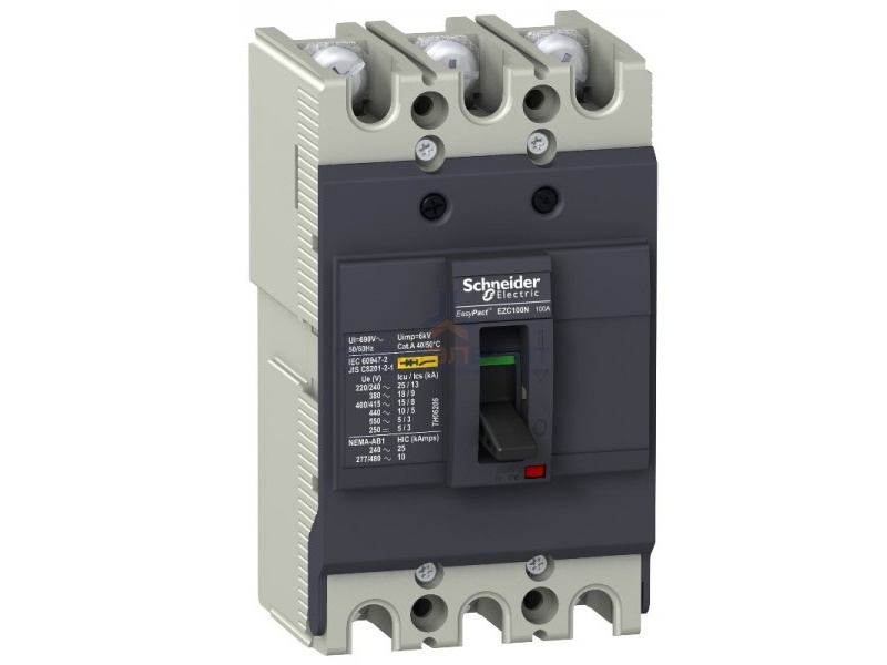 Автоматический выключатель Schneider Electric EZC100N 100A 18 кА/380В 3П3T (автомат)