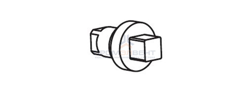 Личинка замка, для малой ручки, под ключ квадратного профиля 7мм