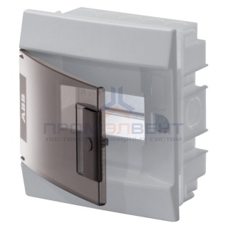 Бокс в нишу ABB Mistral41 6М прозрачная дверь c клеммным блоком