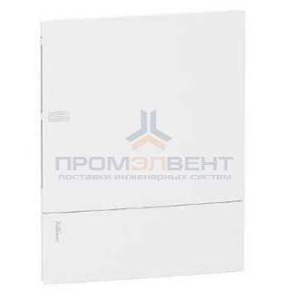 Бокс встраиваемый Schneider Electric Mini Pragma 24 модуля с белой дверью с клемниками N+PE