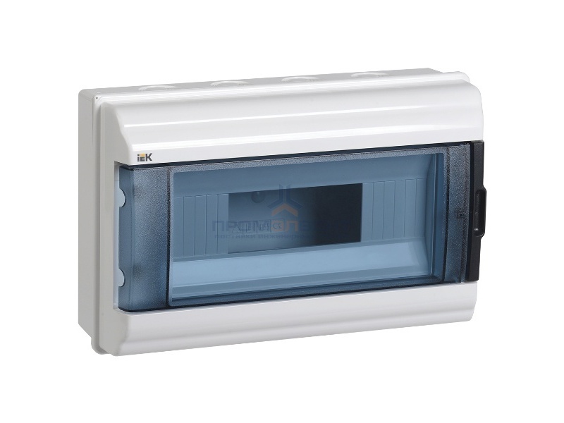 Бокс влагозащищенный КМПн-12 IP55 на 12 модулей навесной пластиковый с прозрачной дверкой ИЭК