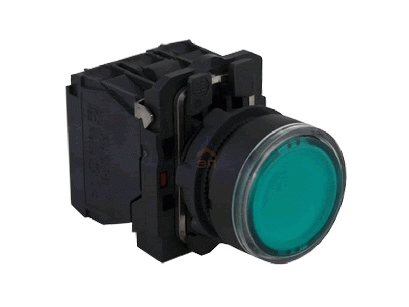 Кнопка Schneider Electric XB5AW33M5 c возвратом, с подсветкой 230В 22мм зеленая